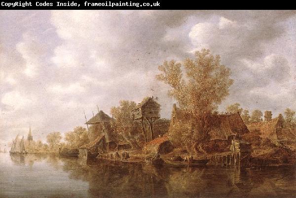 Jan van Goyen Village at the River